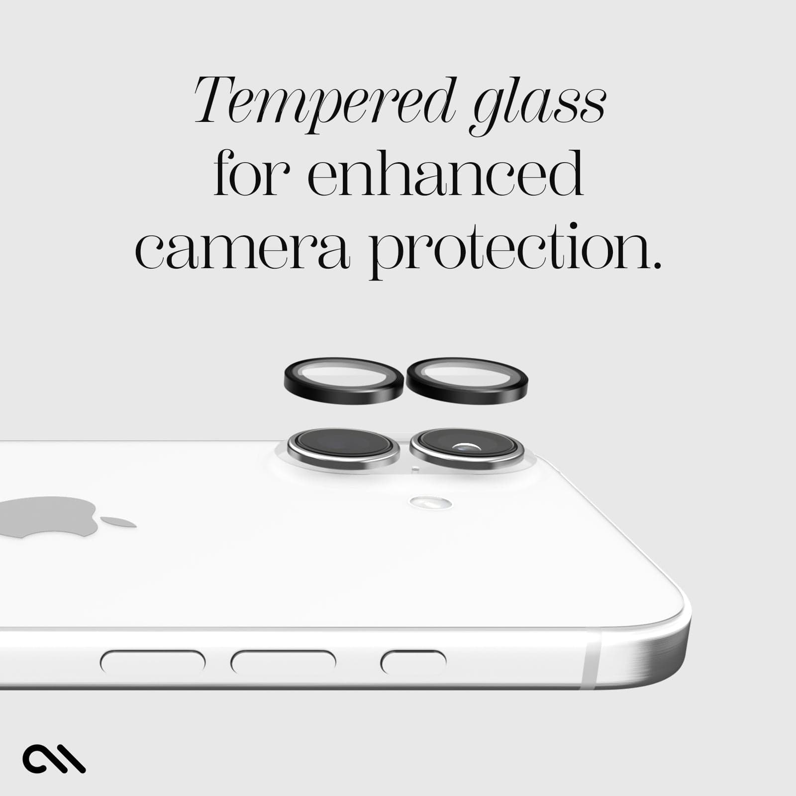 CASE-MATE Lens Protectors Camera Lens Protector protection caméra iPhone 16 noir
