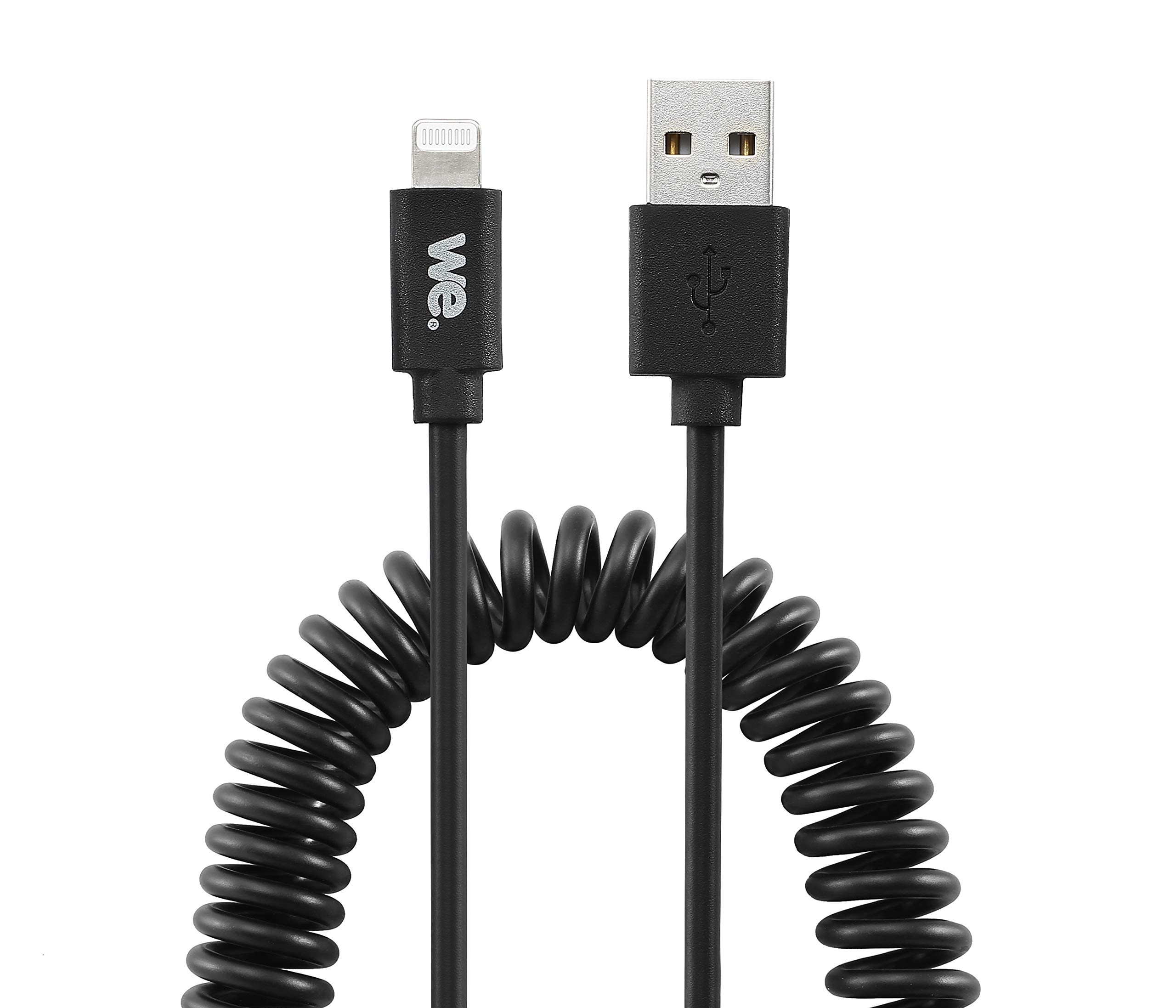 WE Cables câble USB Lightning 2 m noir torsadé