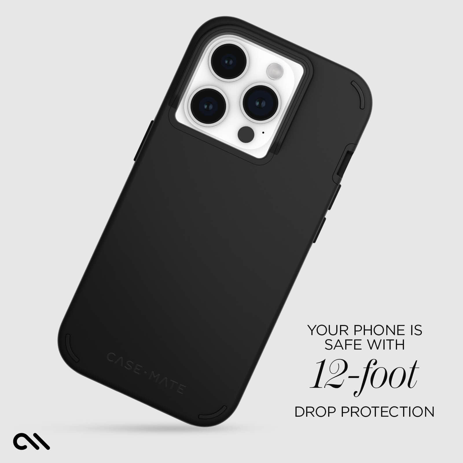 CASE-MATE Phone Cases Tough Duo coque iPhone 15 Pro noire antichoc