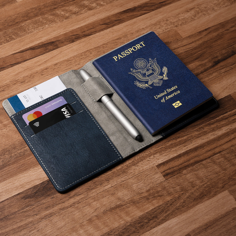 MOSHI Card Holders and Keychains Passport Finder Holder porte-passeport bleu nuit MagSafe