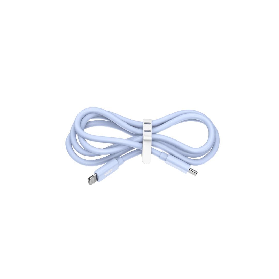 WE WE POP Pack chargeur secteur USB-C + câble USB-C/Lightning bleu 20 W