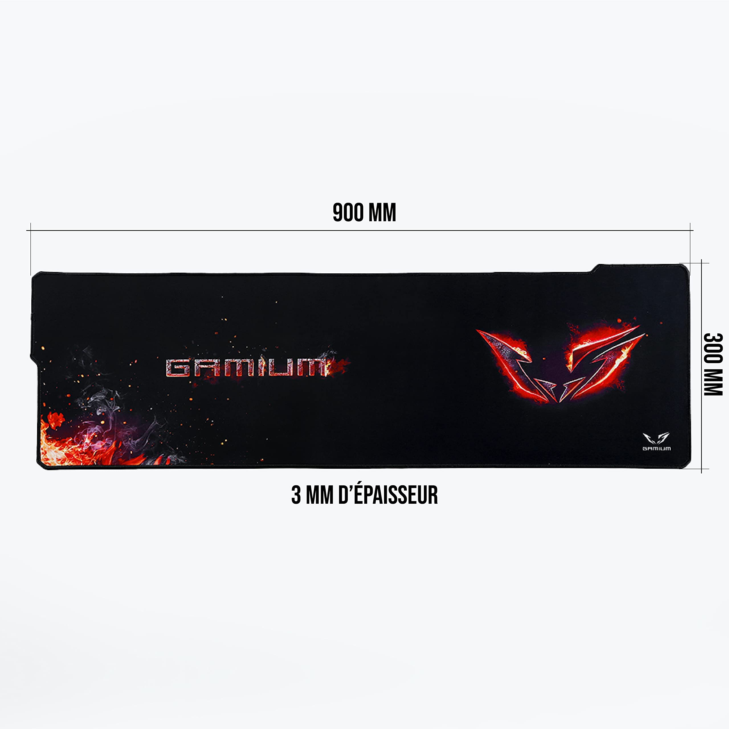 WE GAMIUM tapis de souris gaming XXL 900 x 300 x 3 mm antidérapant