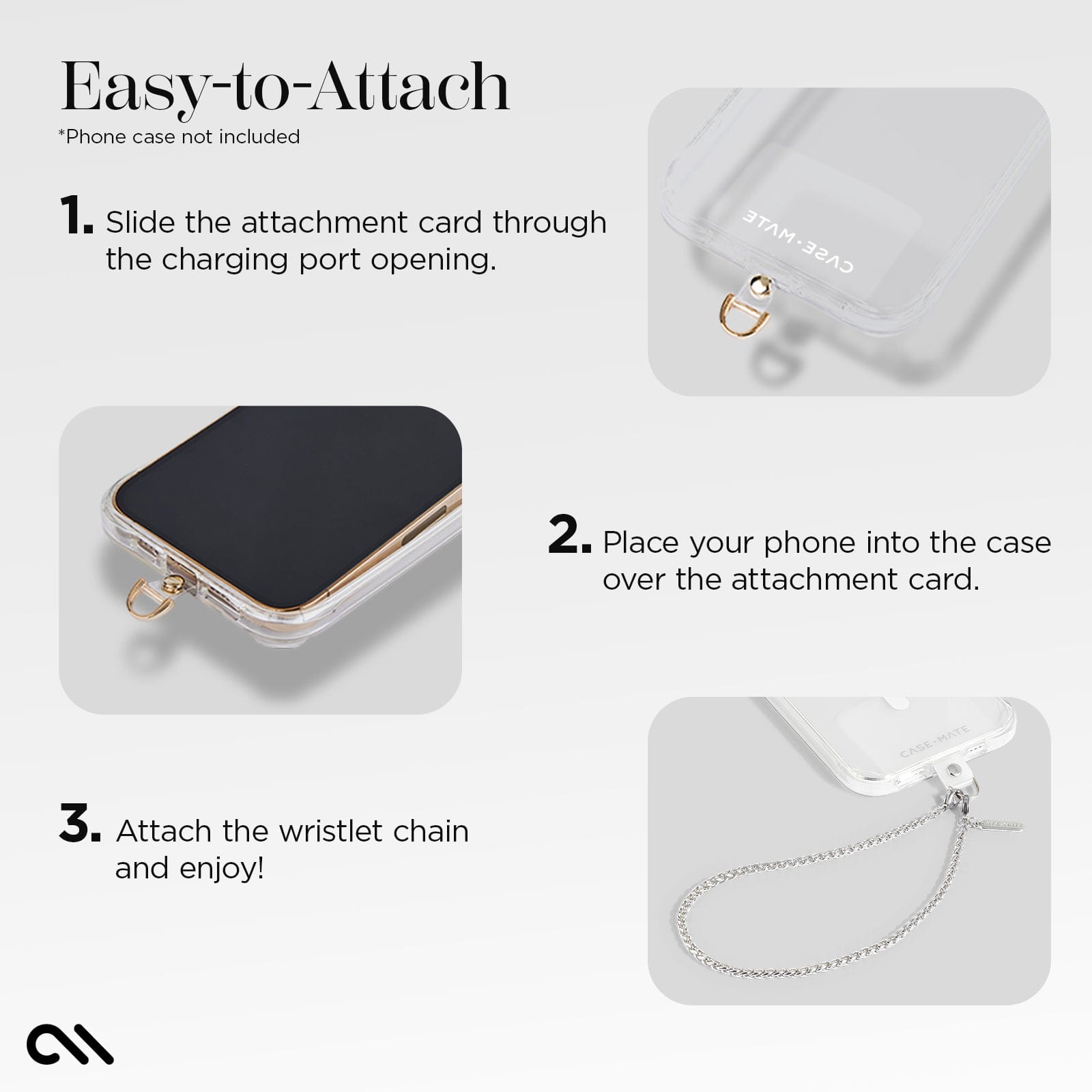 CASE-MATE Phone Accessories Dainty Silver Chain Phone Charm chaîne argentée