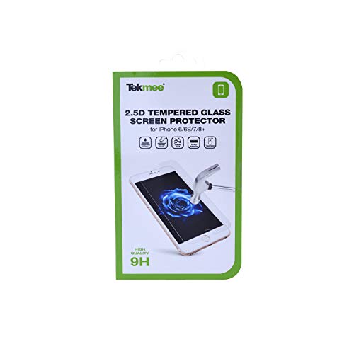 Tekmee Protections d'écran et coques iPhone 6+/6S+/7/8+ verre trempé 9H