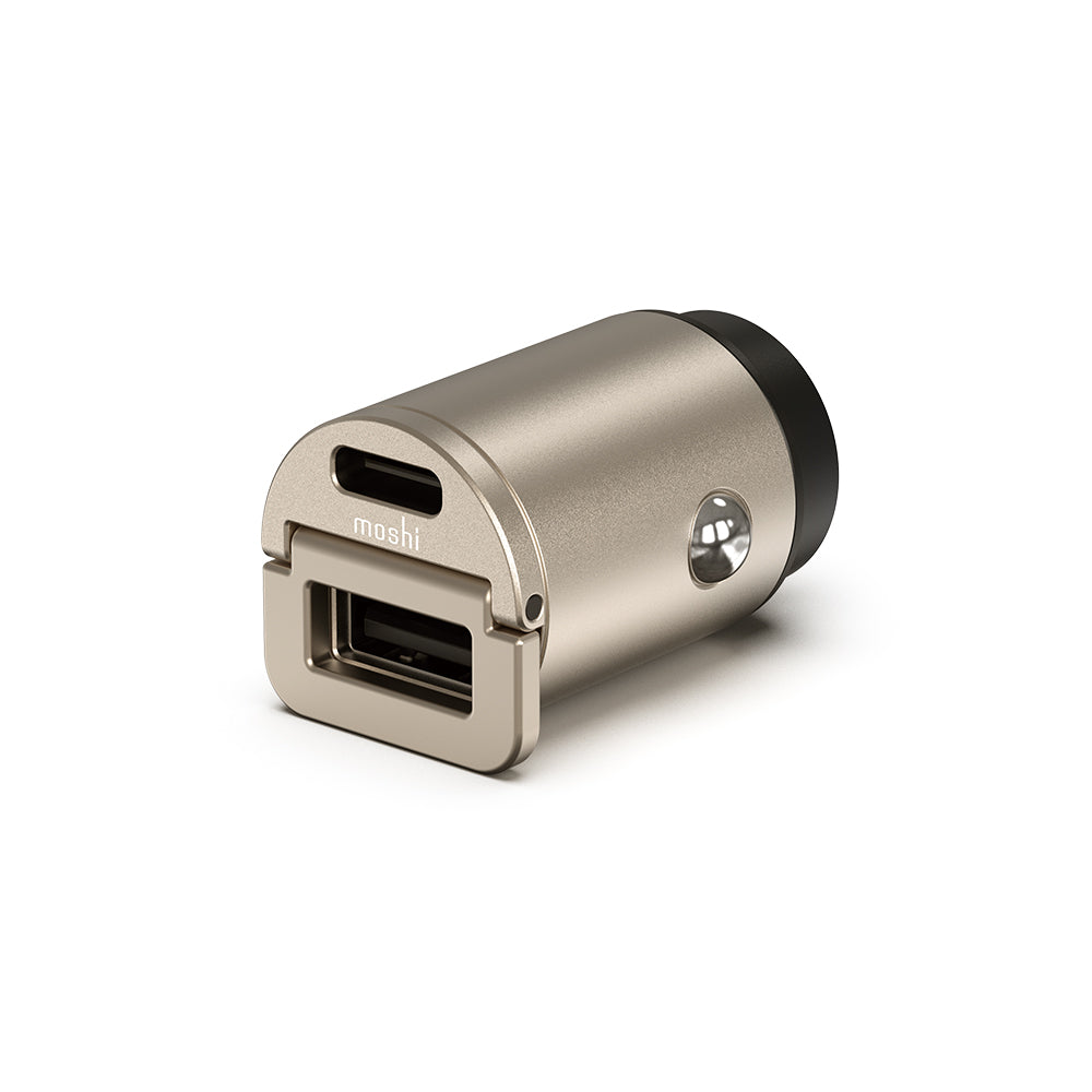 Moshi Chargers Mini Duo PD Car Charger (45W) chargeur voiture Moonlit Gold 45 W double port