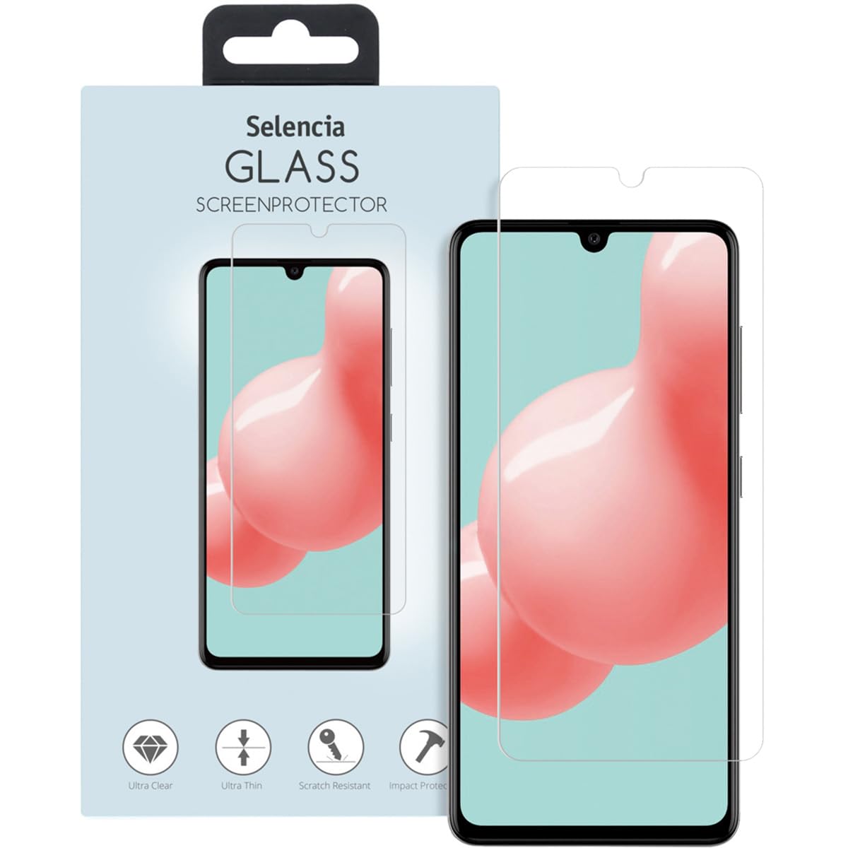 SELENCIA Protection d’écran en verre trempé Galaxy A41 9H