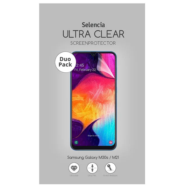SELENCIA Film de protection d'écran Samsung Galaxy M30s M21 lot de 2 transparent