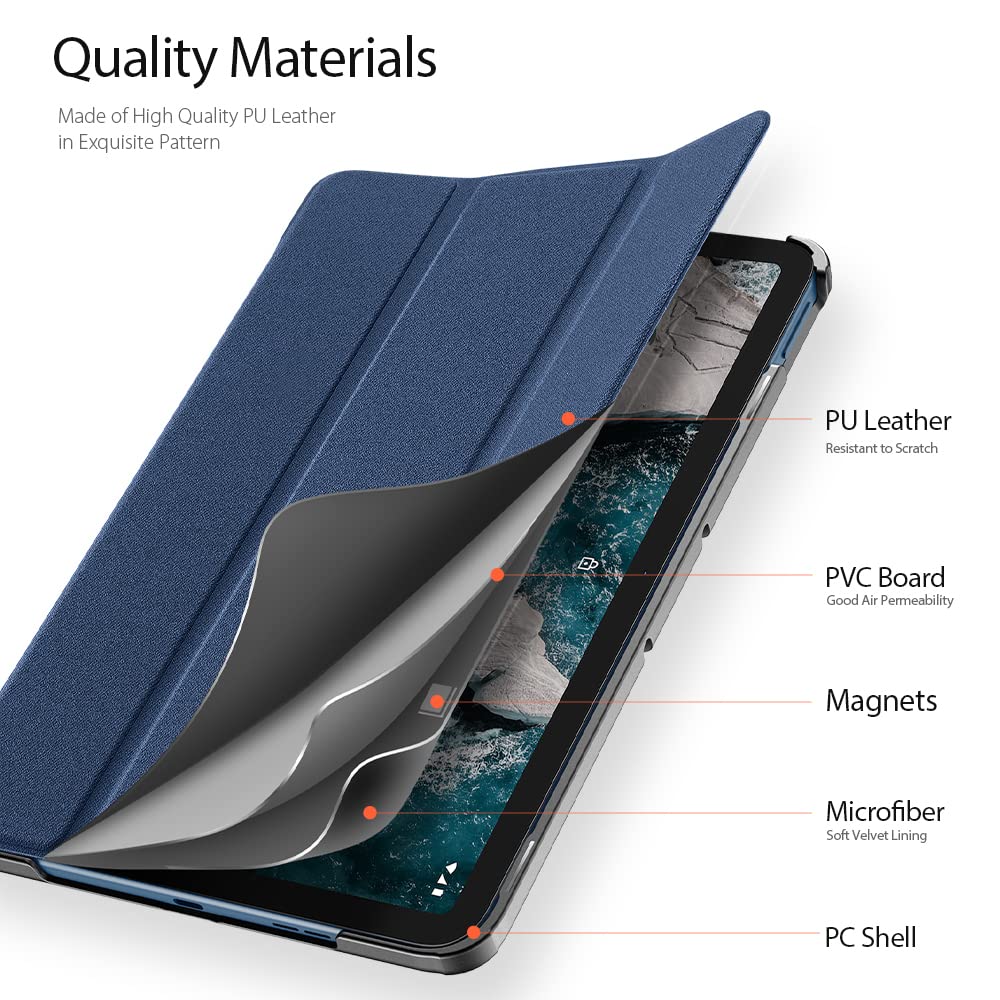 Dux Ducis Domo Series coque Nokia T20 2021 bleue support