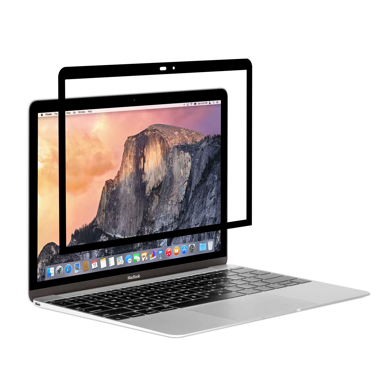 Moshi Screen Protectors iVisor AG Anti-Glare Screen Protector for MacBook protection écran anti-reflet noire Clear/Matte MacBook Air 13 pouces M2 M3 M4 M5