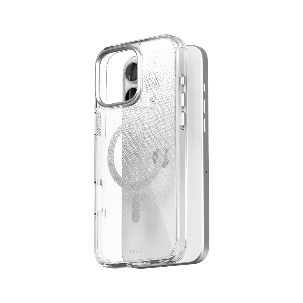 MOSHI Cases iGlaze Transparent Hardshell Case (MagSafe) coque iPhone 16 Pro Mist White