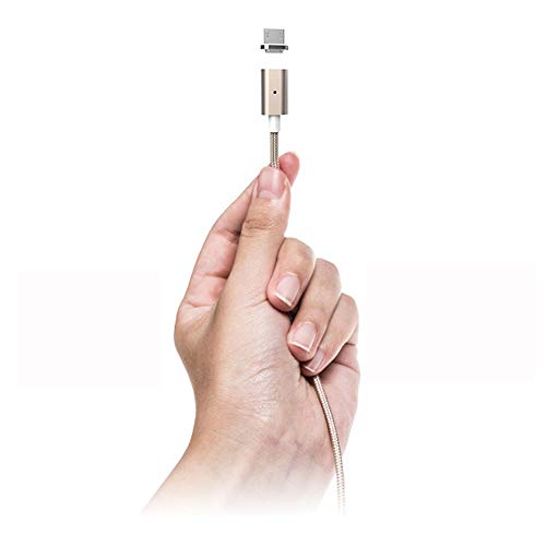 WE Cables Câble magnétique Micro USB 1 m argent nylon tressé