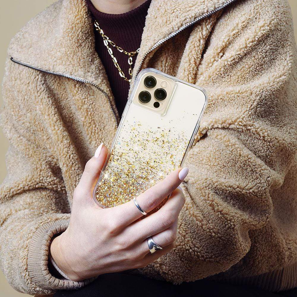 CASE-MATE Phone Cases Twinkle Ombre (Gold) coque iPhone 13 Pro Twinkle Gold paillettes