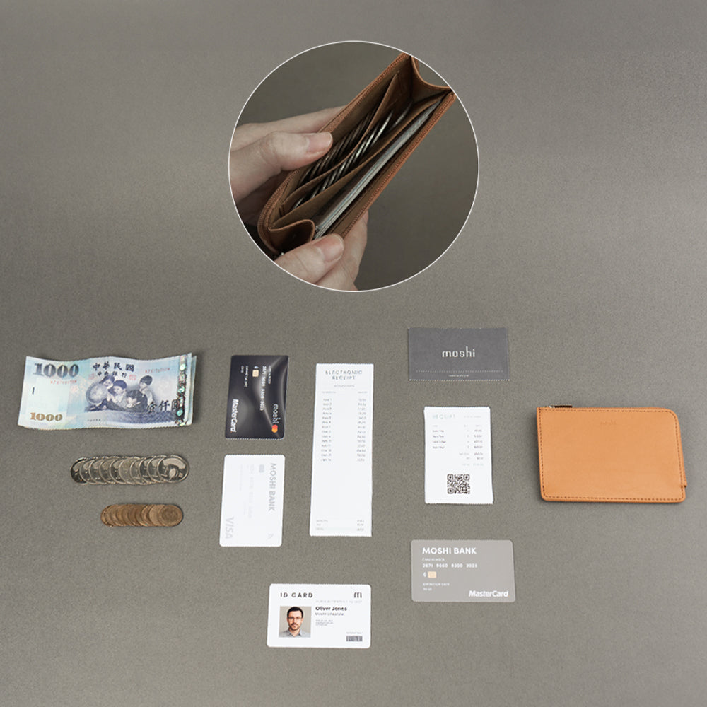 Moshi Wallets Folia Coin Pouch porte-monnaie Midnight Black compact
