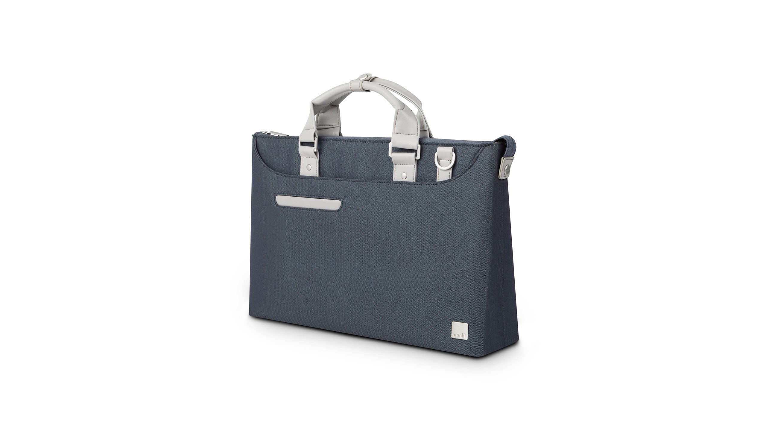 Moshi Bags Urbana Lite Slim Laptop Briefcase sacoche ordinateur 13 pouces Herringbone Blue