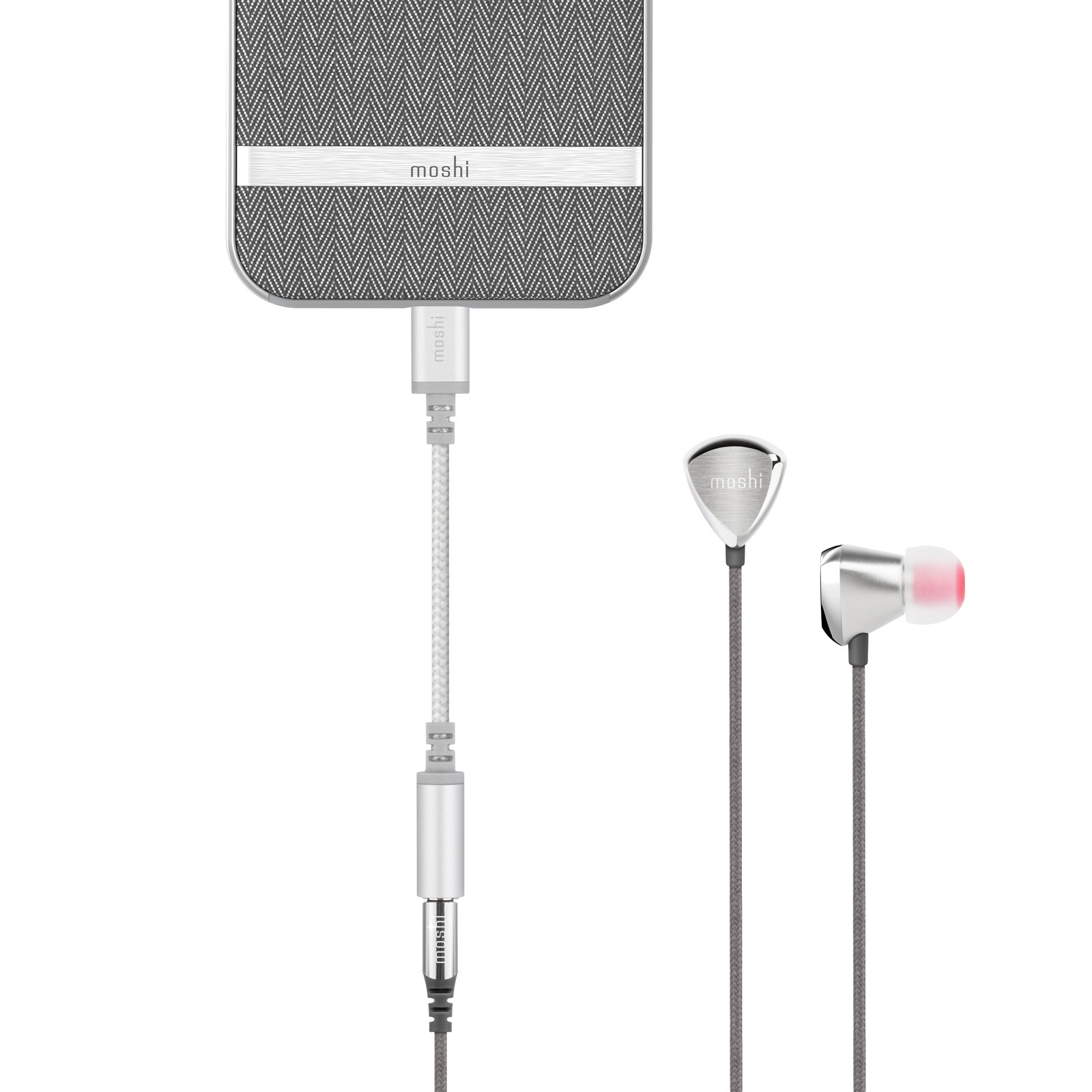 Moshi Cables and Adapters Integra™ Lightning to 3.5 mm Headphone Jack Adapter adaptateur audio Jet Silver