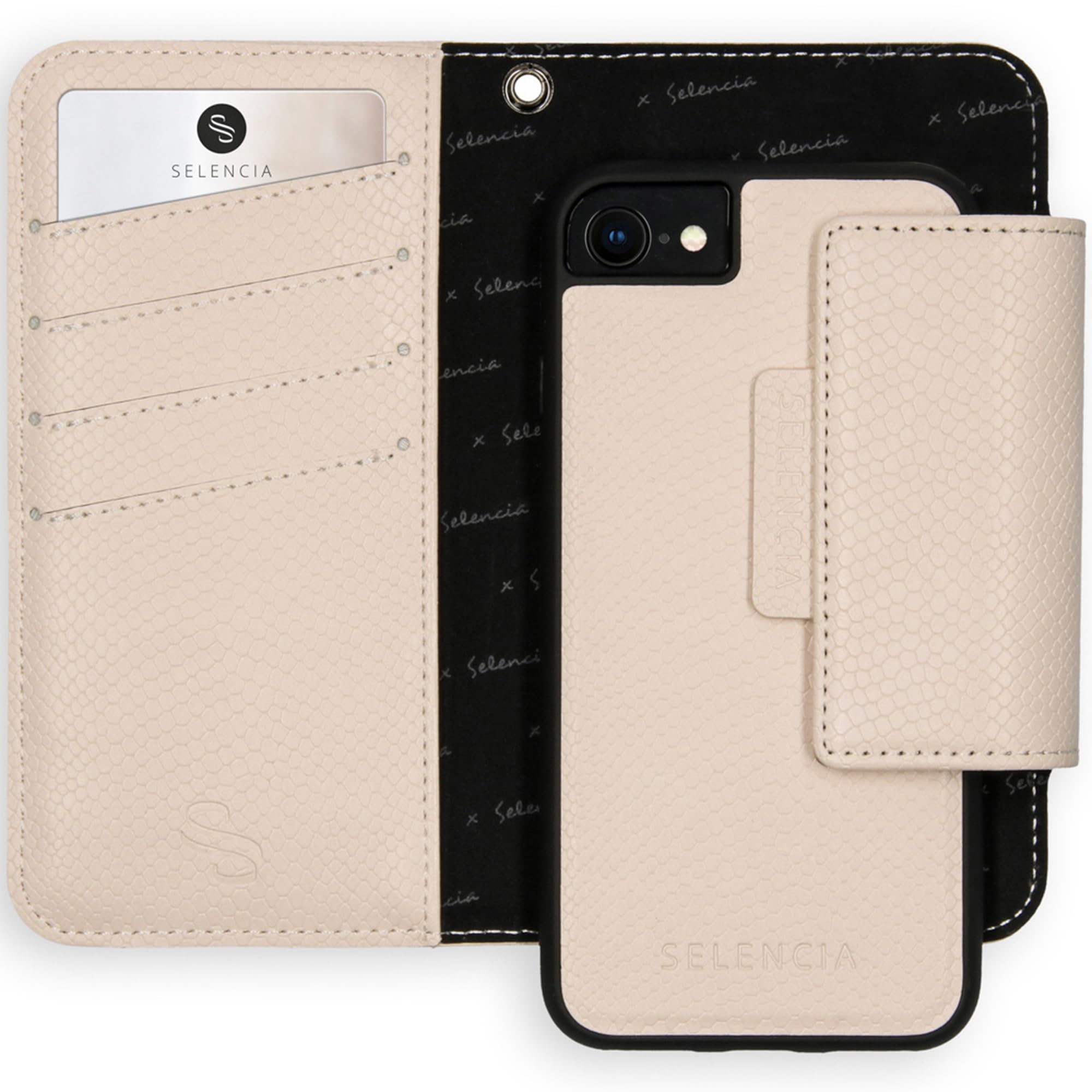 Selencia Étui à rabat Llyr iPhone 6/6s/7/8/SE 2020 blanc