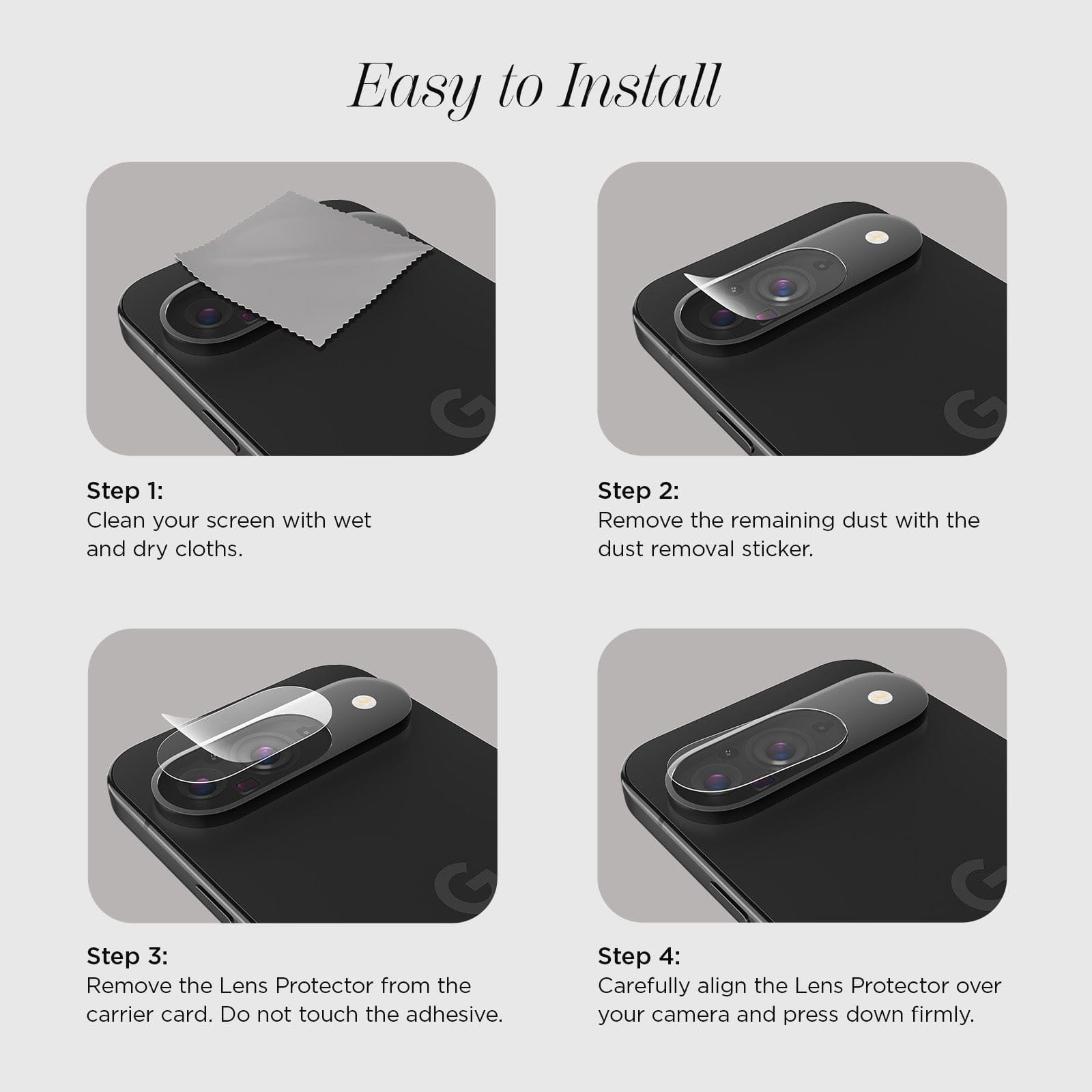 CASE-MATE Lens Protectors Glass Camera Lens Protector Pixel 9 protection transparente