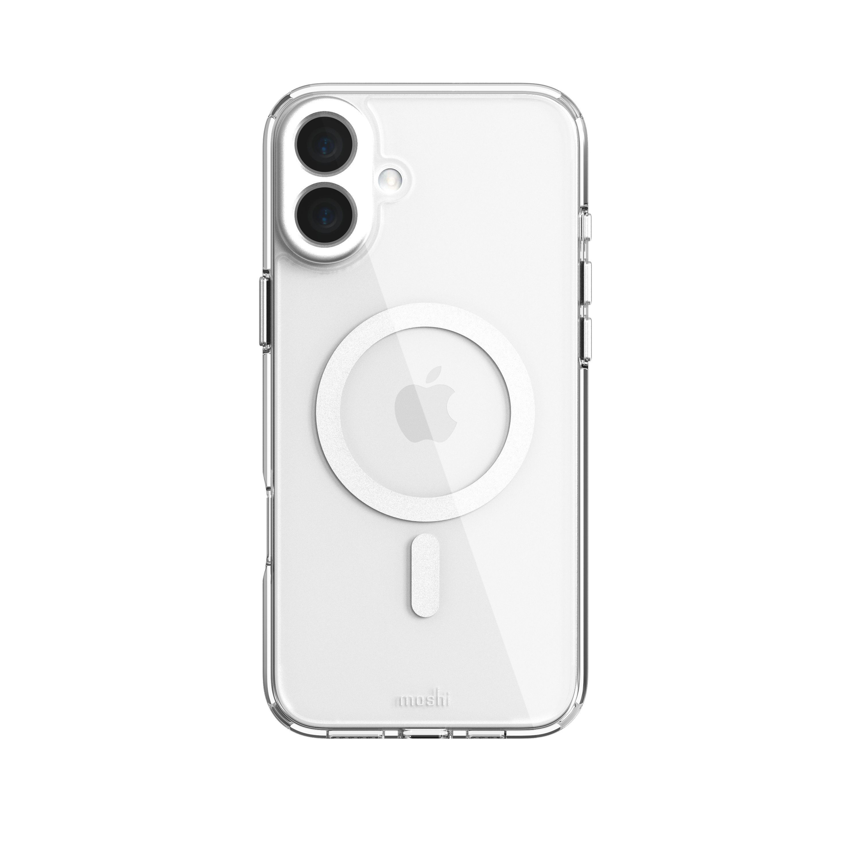 MOSHI Cases iGlaze Clear Hardshell Case coque iPhone 16 Luna Silver MagSafe