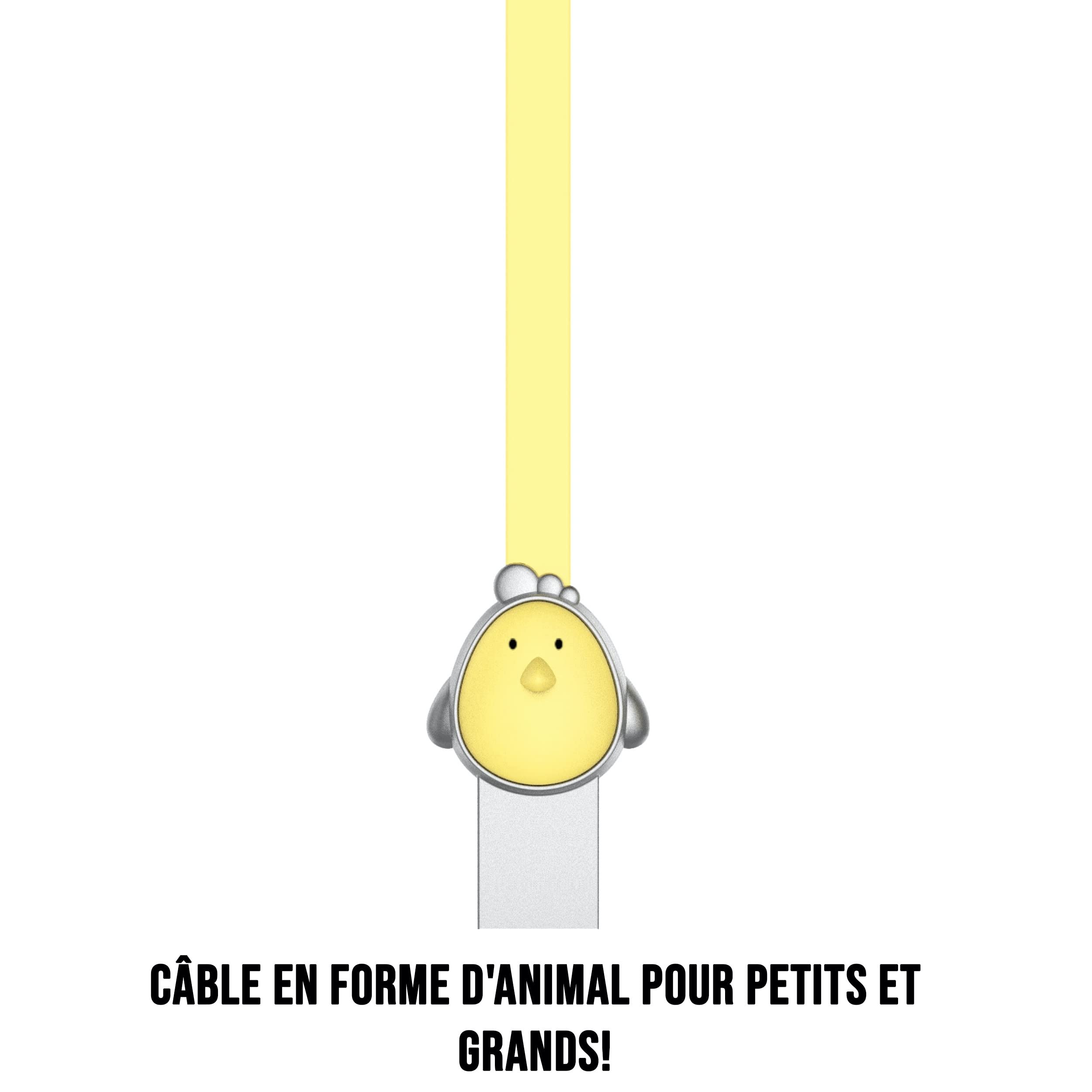 WE Cables Poule câble micro USB plat 1,2 m jaune
