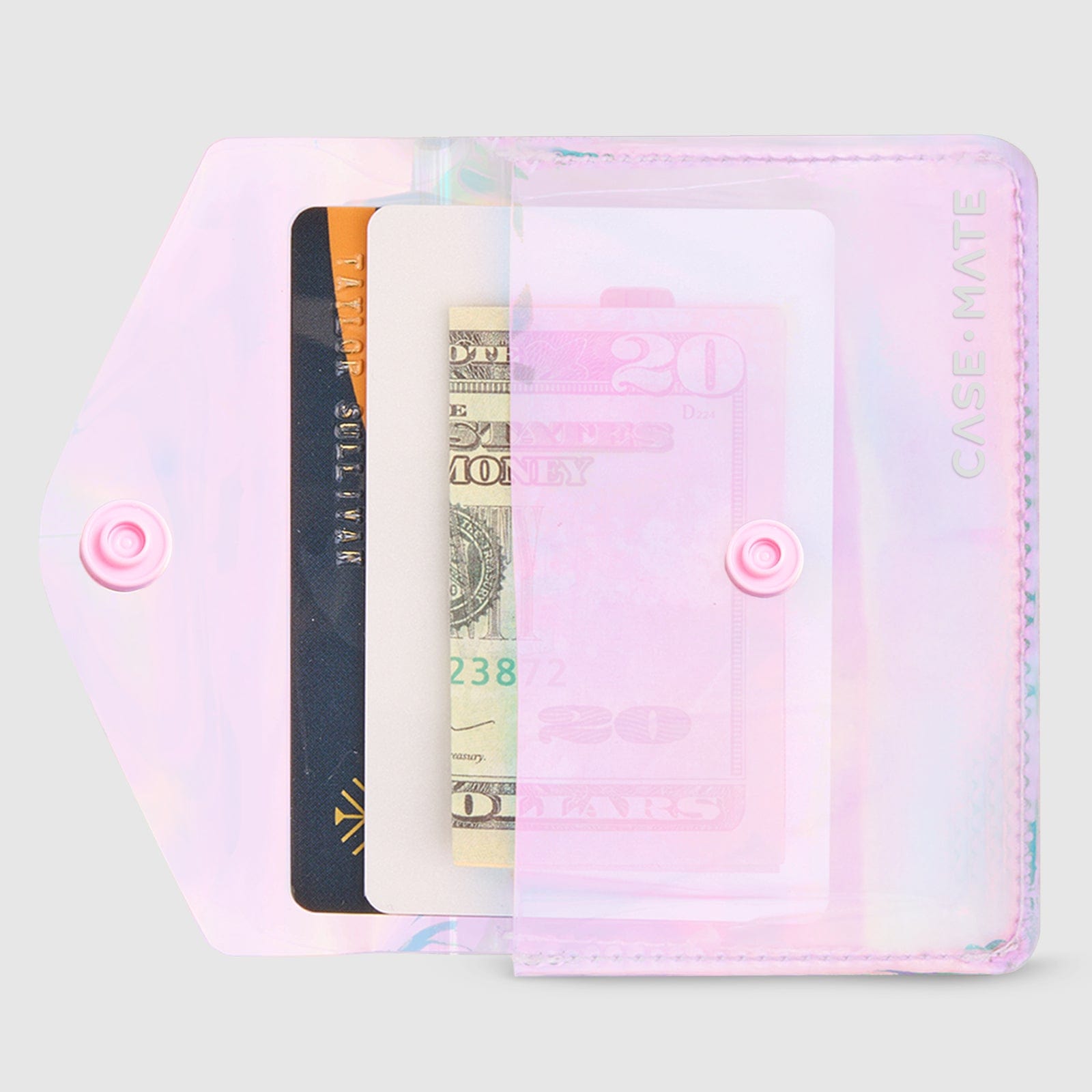 CASE-MATE MagSafe Accessories Soap Bubble® MagSafe Snap Wallet portefeuille irisé