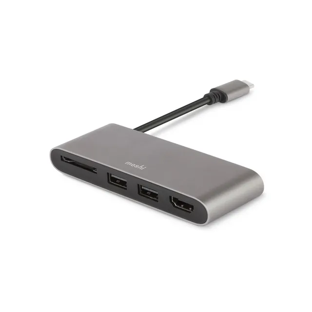 Moshi Cables and Adapters USB-C Multimedia Adapter adaptateur USB-C gris titane 4K