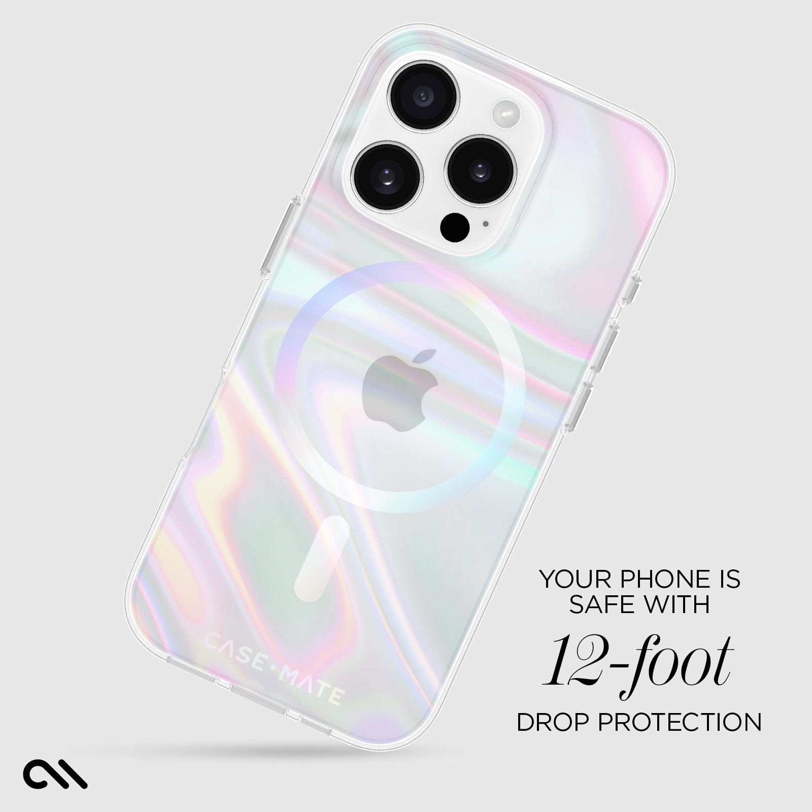CASE-MATE Soap Bubble® MagSafe coque iPhone 16 Pro irisée