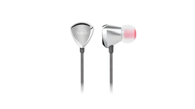 Moshi Audio Vortex 2 écouteurs filaires avec micro gris acier