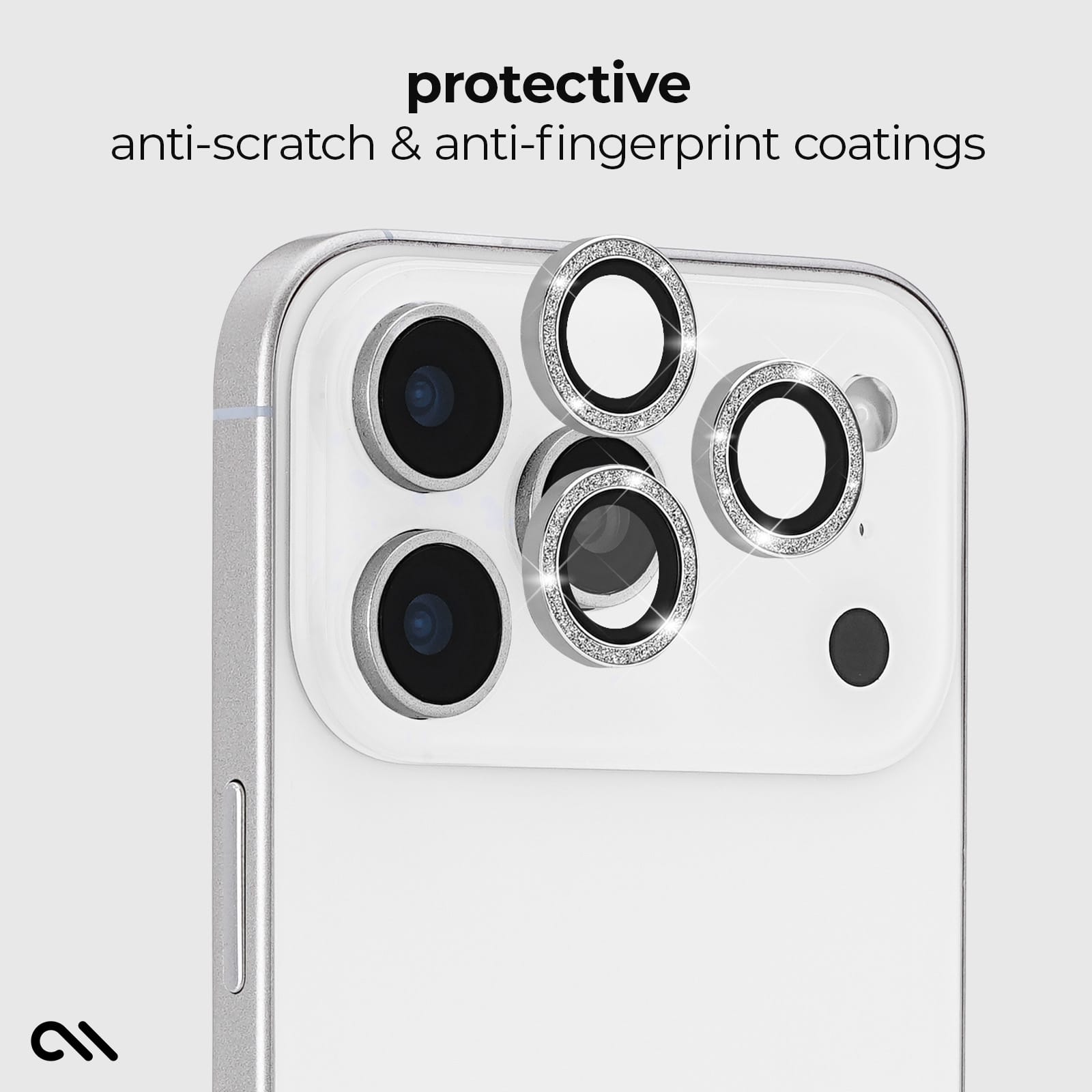 CASE-MATE Lens Protectors Camera Lens Protector iPhone 18 Pro / Pro Max protection caméra Twinkle Midnight Black