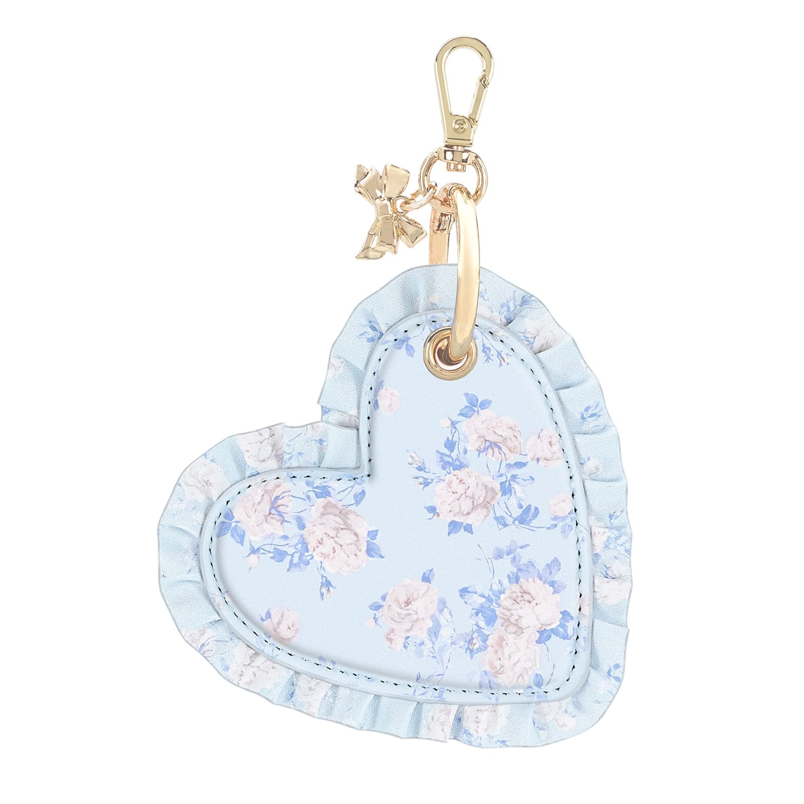 CASE-MATE x LoveShackFancy Ruffled Heart AirTag Keychain Charm porte-clés AirTag