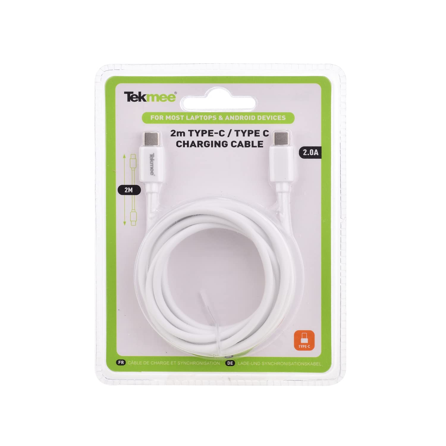 Tekmee Câbles de charge Type-C/Type-C câble 2 m, 100 W