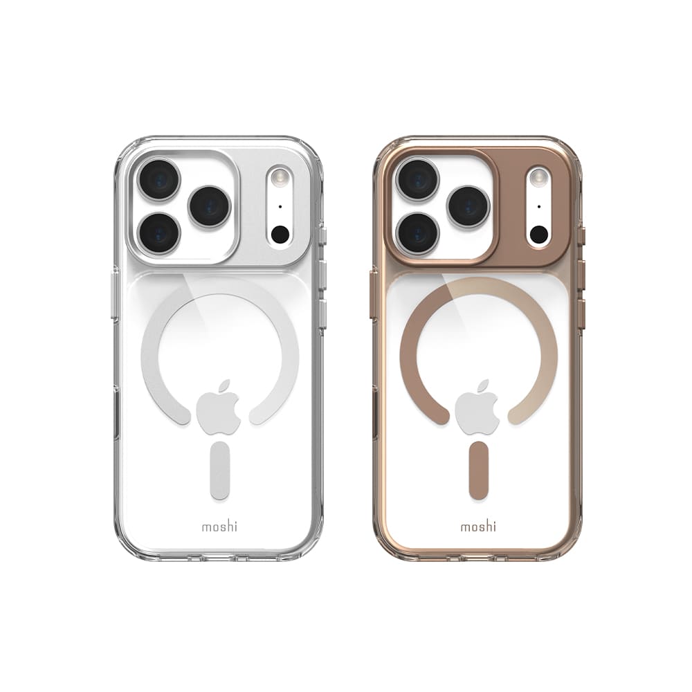 Moshi Cases iGlaze Hardshell Case coque iPhone 17 transparente bronze MagSafe