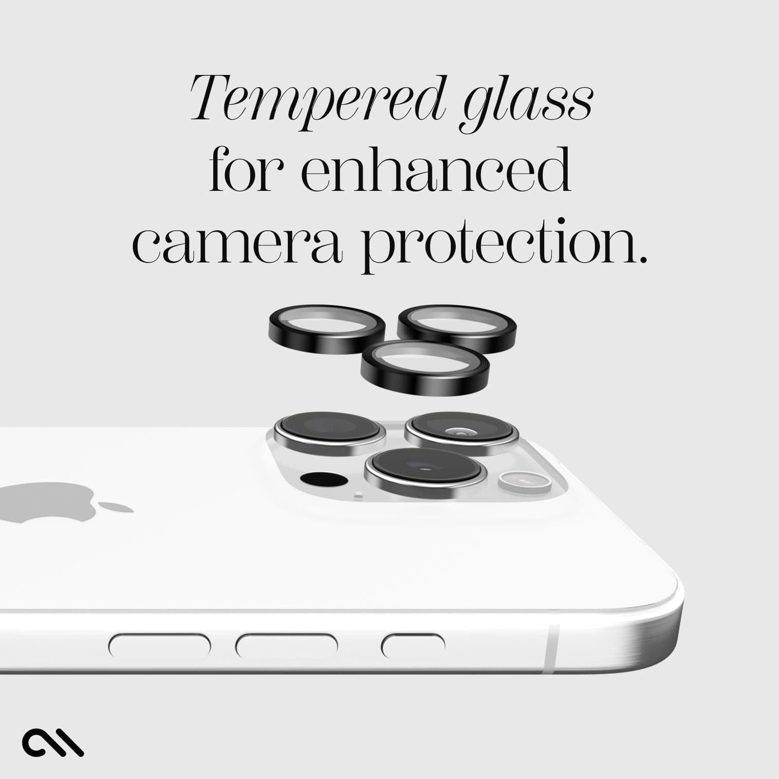CASE-MATE Lens Protectors Camera Lens Protector protection caméra iPhone 16 Pro / 16 Pro Max noire