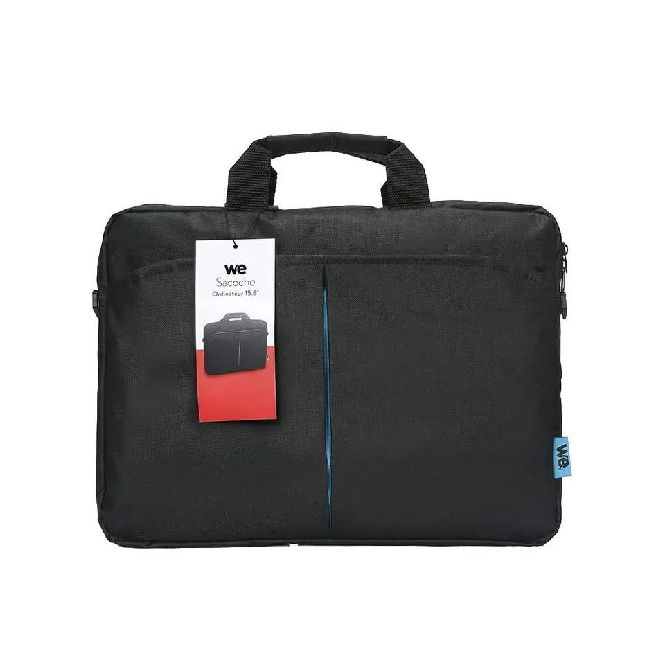 WE Informatique Sacoche ordinateur portable 15,6 pouces noire et bleue