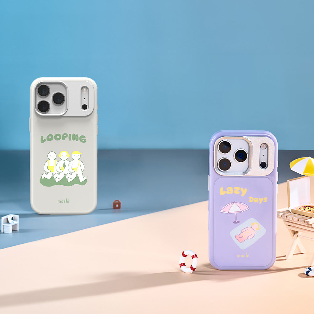 Moshi Cases LumaTime UV Color-Changing Case coque iPhone 17 Pro Looping Gray