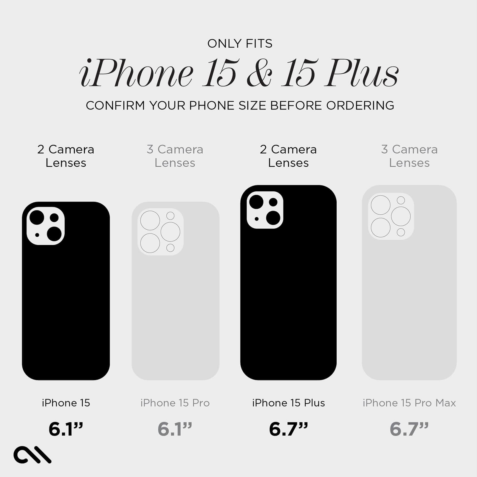 CASE-MATE Lens Protectors Glass Camera Lens Protector iPhone 15 / 15 Plus verre transparent