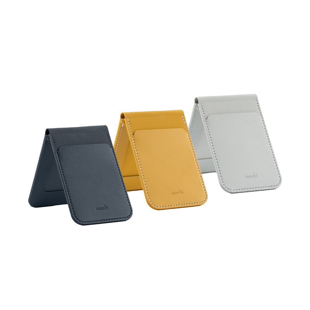 Moshi Accessories Magnetic Mirror Wallet Stand porte-cartes miroir et support Foggy Gray