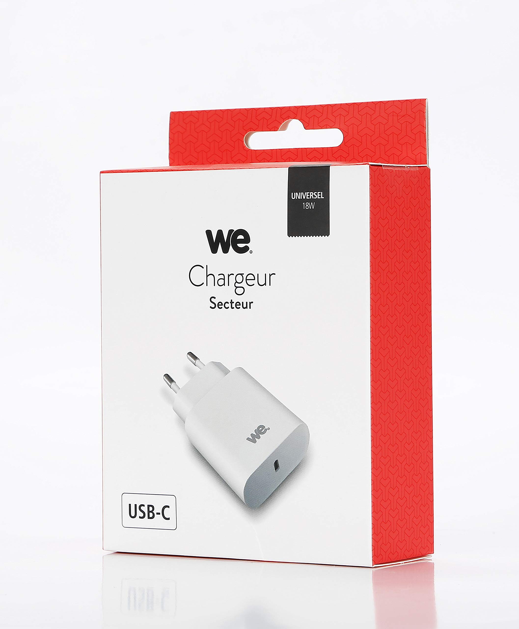WE Chargeurs Chargeur secteur USB-C 18 W blanc Power Delivery
