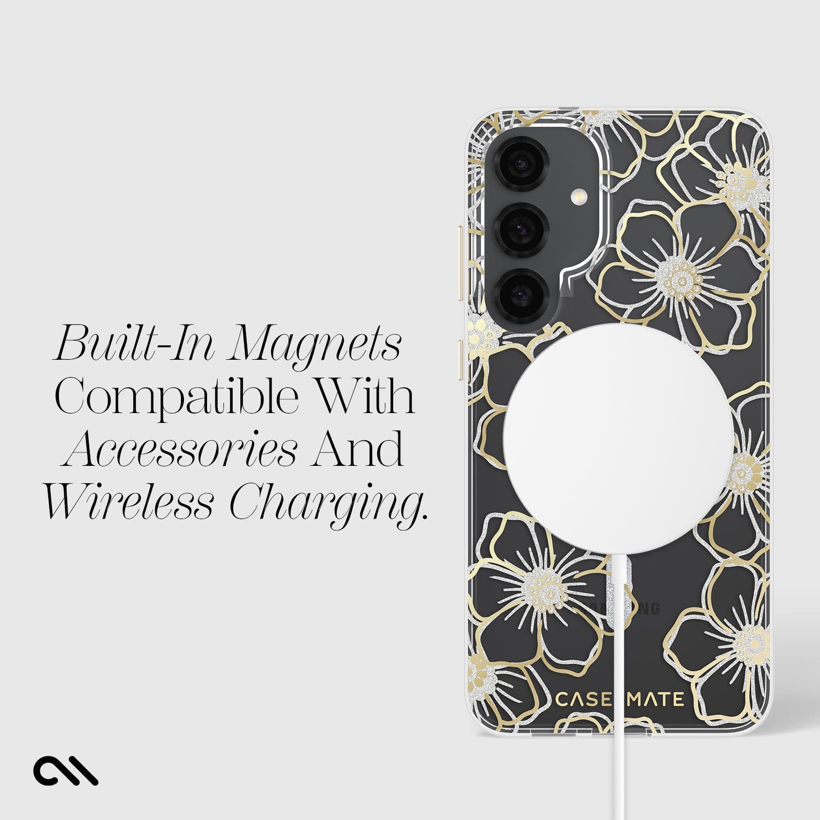CASE-MATE Phone Cases Floral Gems with Magnet coque Galaxy S25+ motif floral