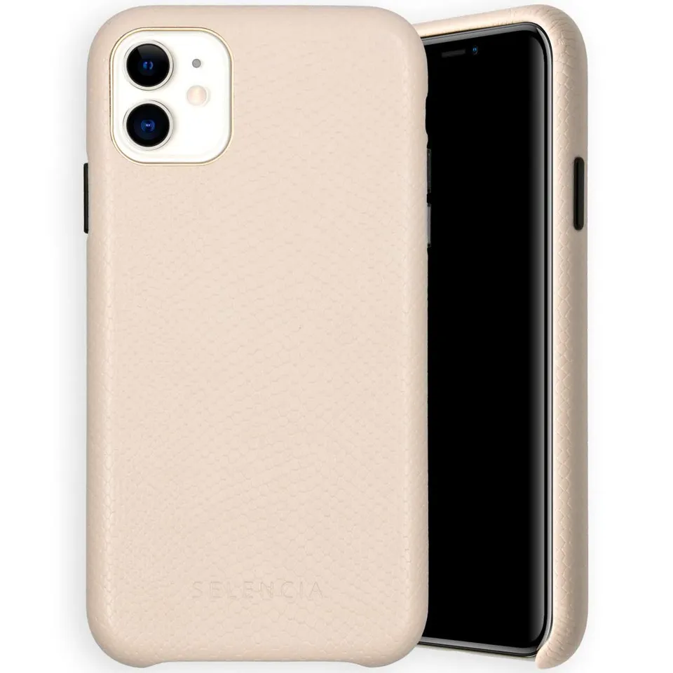 SELENCIA Gaia coque iPhone 11 blanche aspect serpent