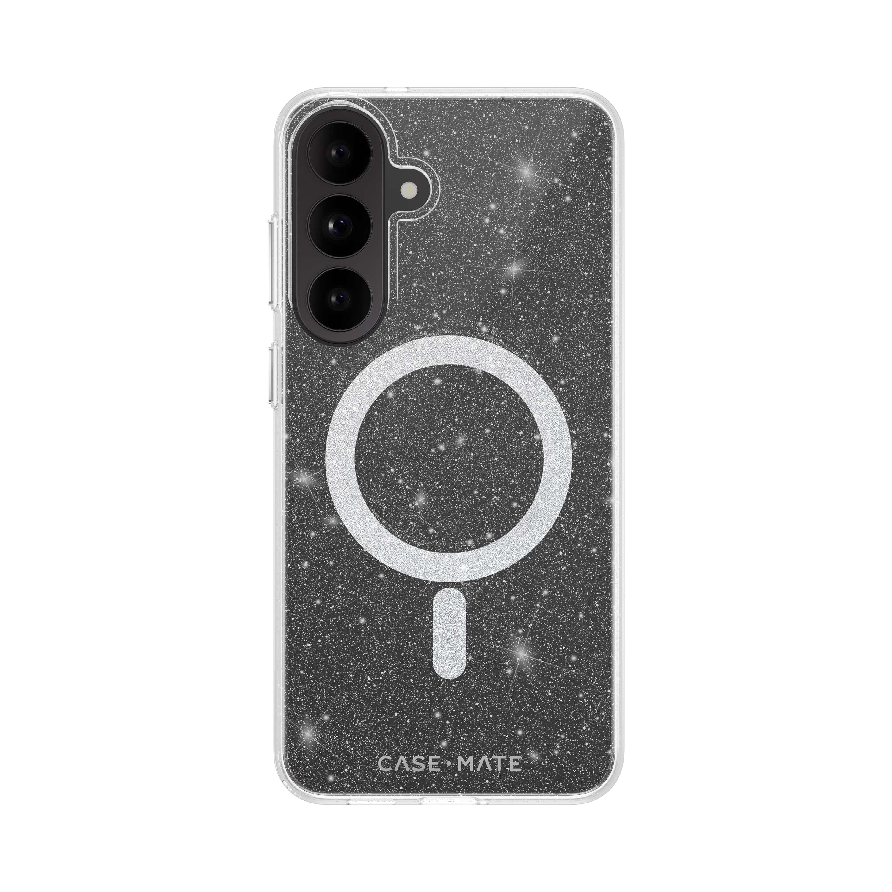 CASE-MATE Phone Cases Galaxy S26 FE coque Floral Gems, Sheer Twinkle Silver
