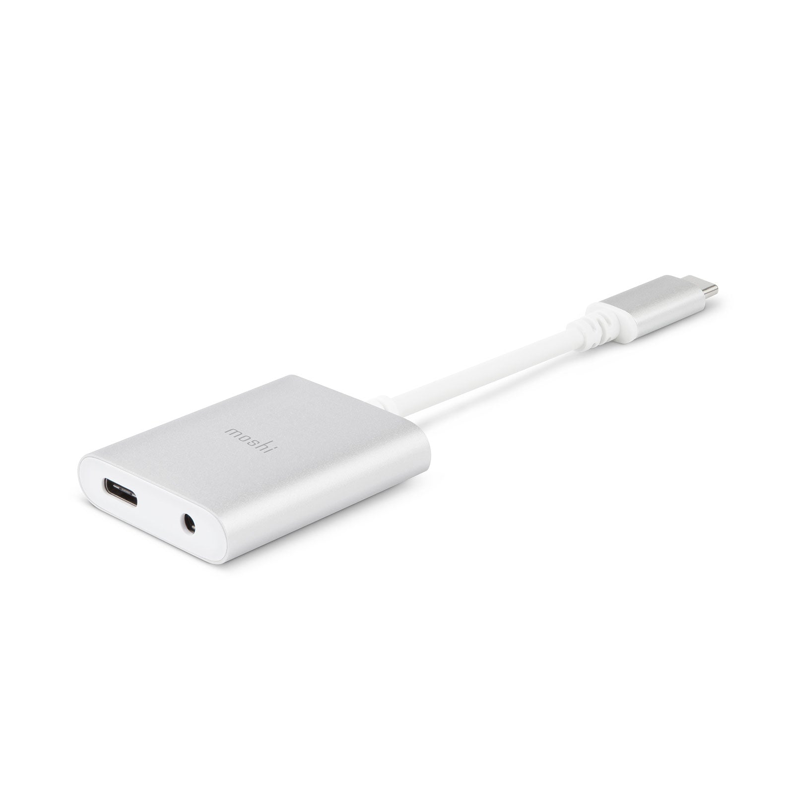 MOSHI Cables and Adapters USB-C to 3.5 mm Audio Adapter with USB-C Charging adaptateur audio argent