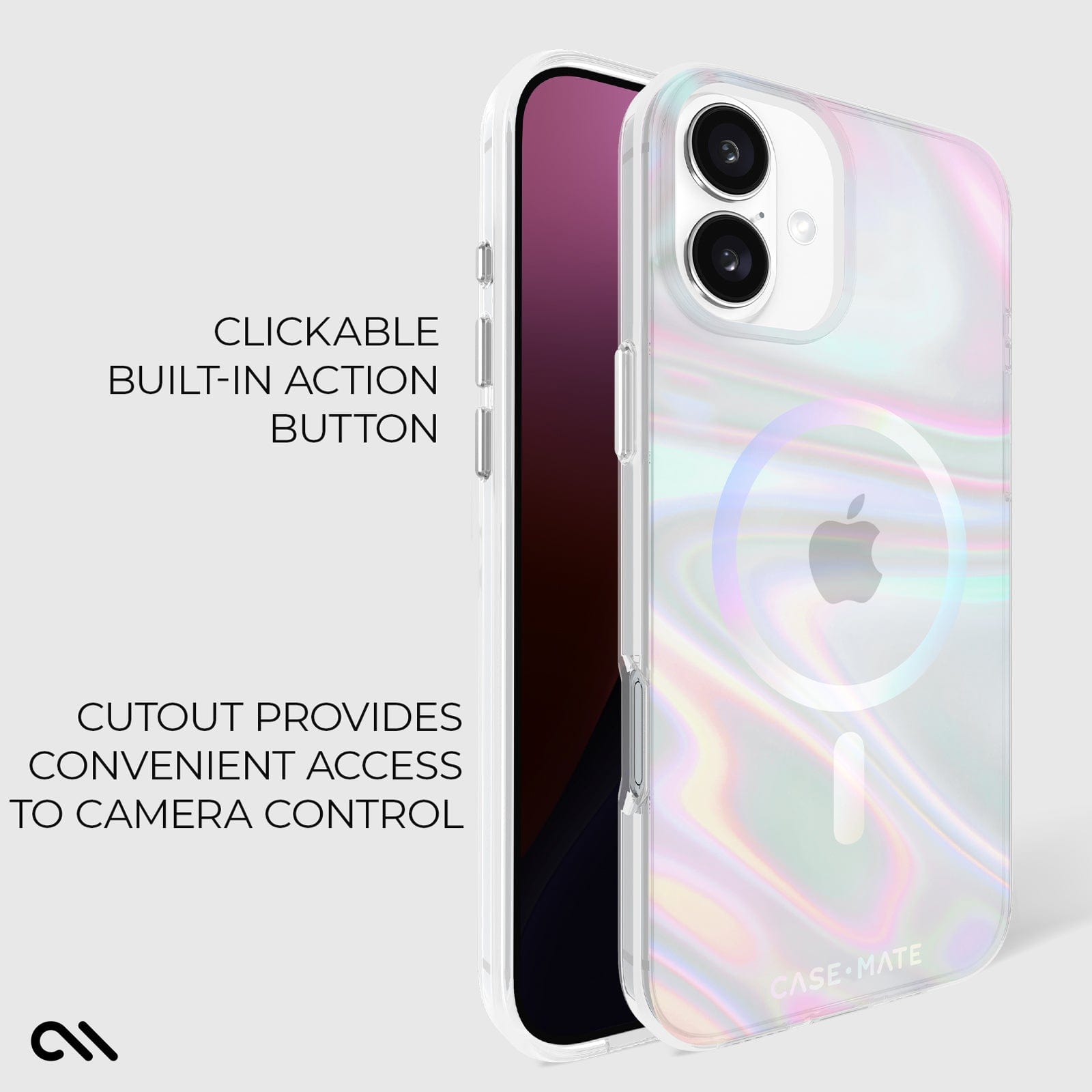CASE-MATE Phone Cases Soap Bubble MagSafe coque irisée iPhone 16 Plus