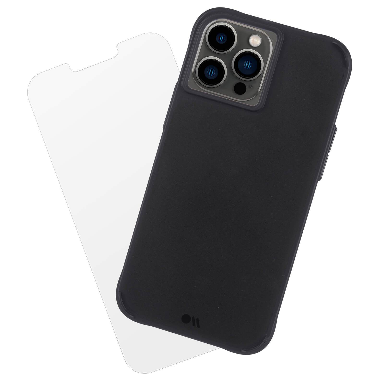 CASE-MATE Phone Cases Tough Black coque iPhone 13 Pro noire avec protection écran