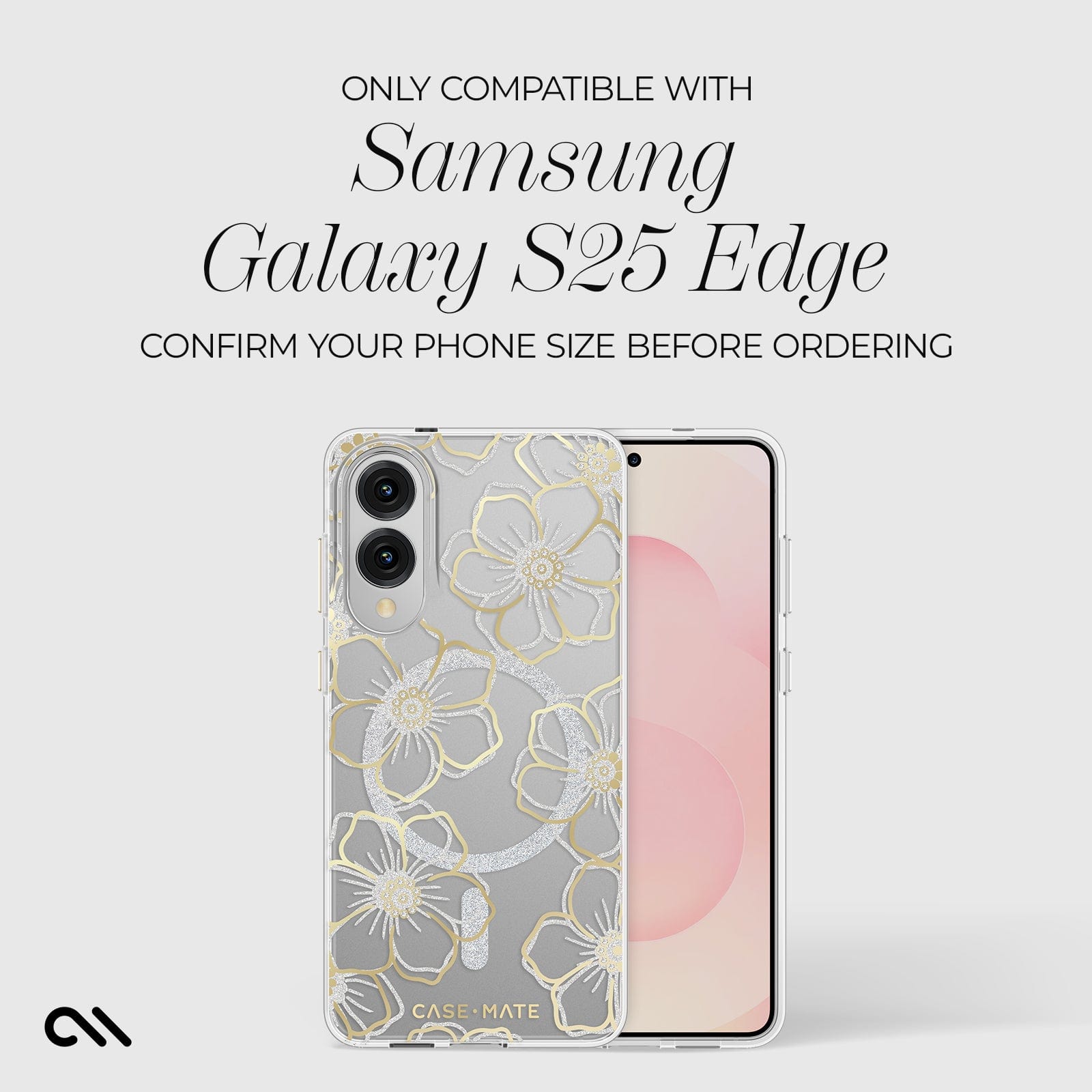 CASE-MATE Phone Cases Floral Gems with Magnet Galaxy S25 Edge coque motifs floraux