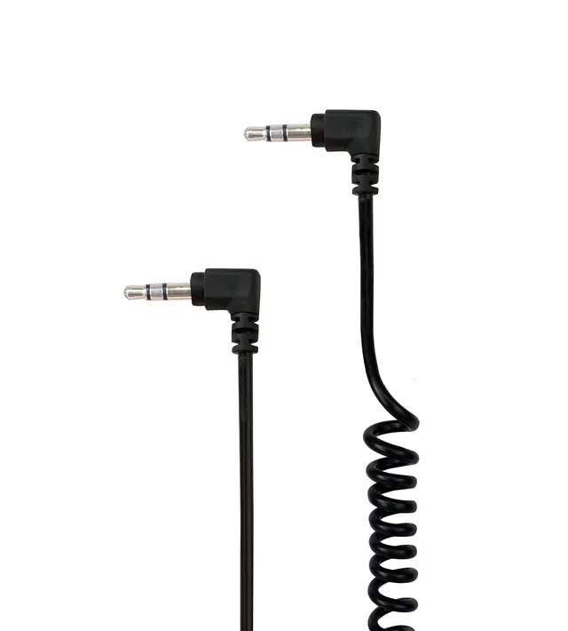 WE Cables Câble auxiliaire Jack 3,5 mm mâle mâle coudé 2 m noir