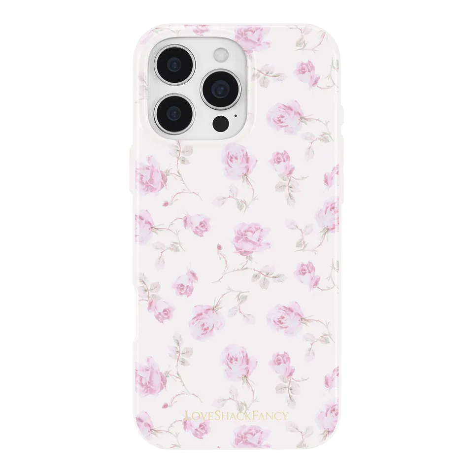 CASE-MATE Phone Cases Case-Mate x LoveShackFancy Ribbon Rosa Flora coque MagSafe