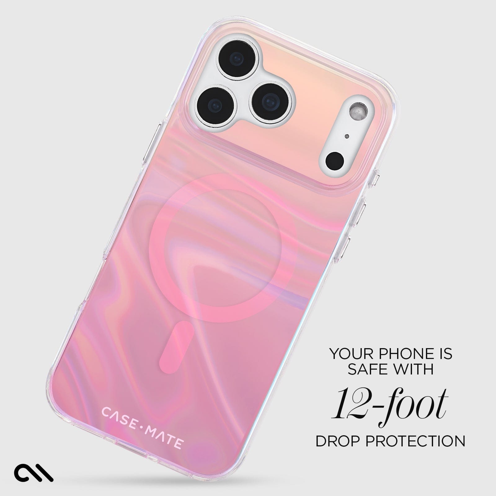 CASE-MATE Phone Cases Peach Soap Bubble® MagSafe coque iPhone 17 Pro Max irisée