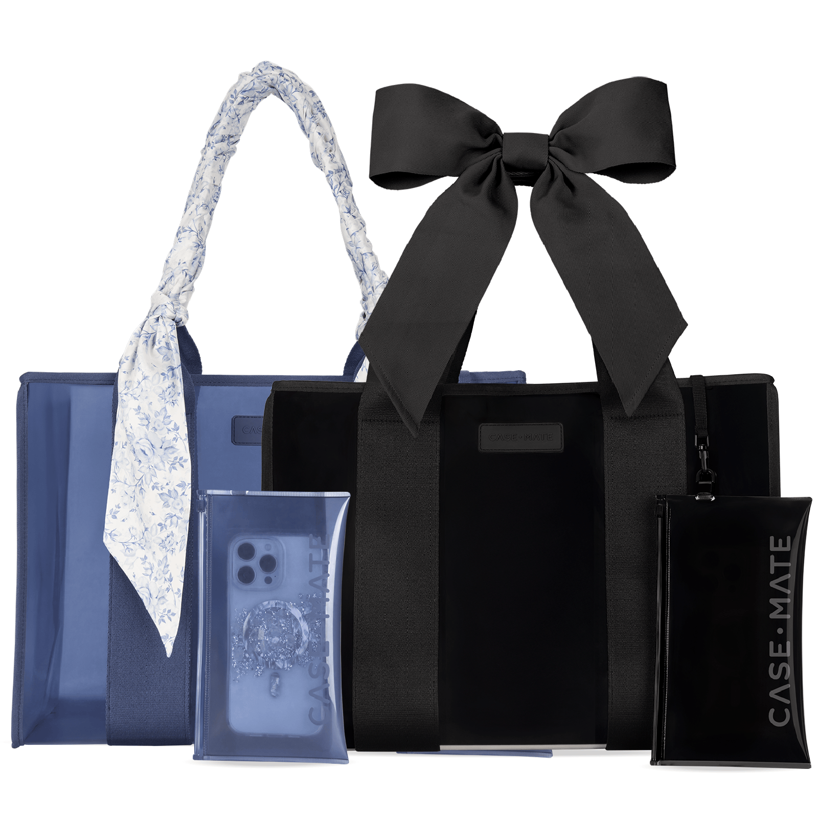 CASE-MATE Bundles The Tote Duo - Something Navy Twilly & Midnight Black Bow sacs tote
