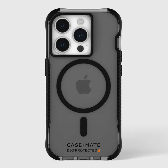 CASE-MATE Phone Cases Tough Grip D3O® Black MagSafe coque iPhone 15 Pro noire