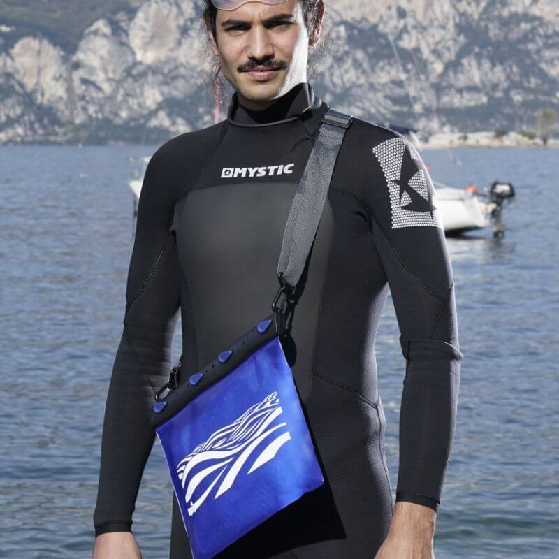 Aquapac Travel, Multi-Purpose & Storage Waterproof Shoulder Case Large Blue Wave IPX8